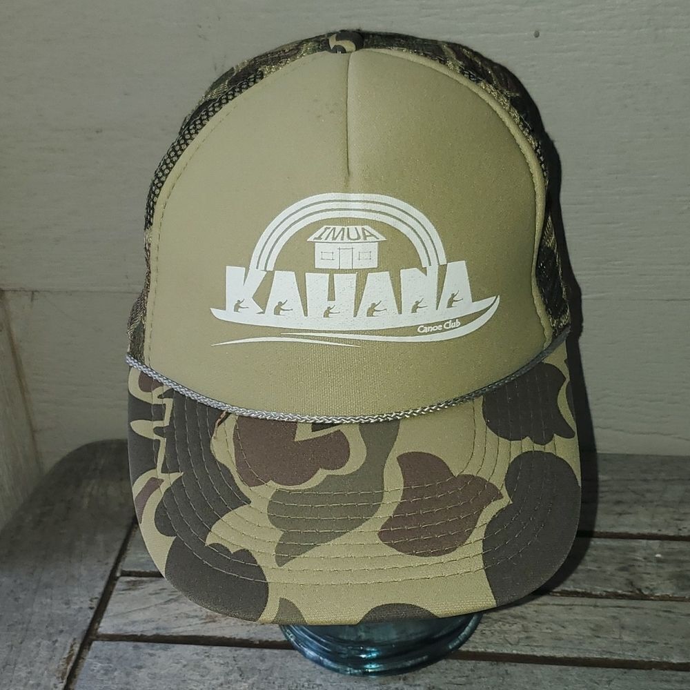 Kahana Outrigger Canoe Paddling Club Imua Camo Mesh Hat